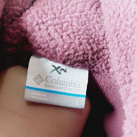 Columbia Women's Brown Lodge Sherpa Thermal Full Zip Fleece Jacket Size L - Picture 14 of 15